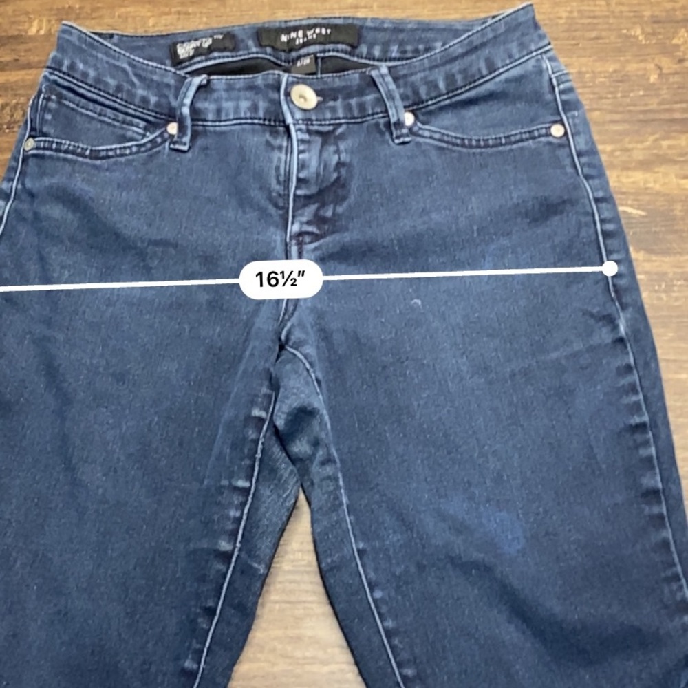 Nine West Dark Cigarette Fit Skinny Jeans Size 2 - Picture 7 of 9